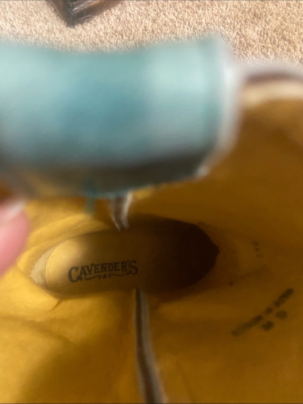 Cavender’s Brown & Turquoise Studded Western Cowboy Boots - Picture 4 of 4